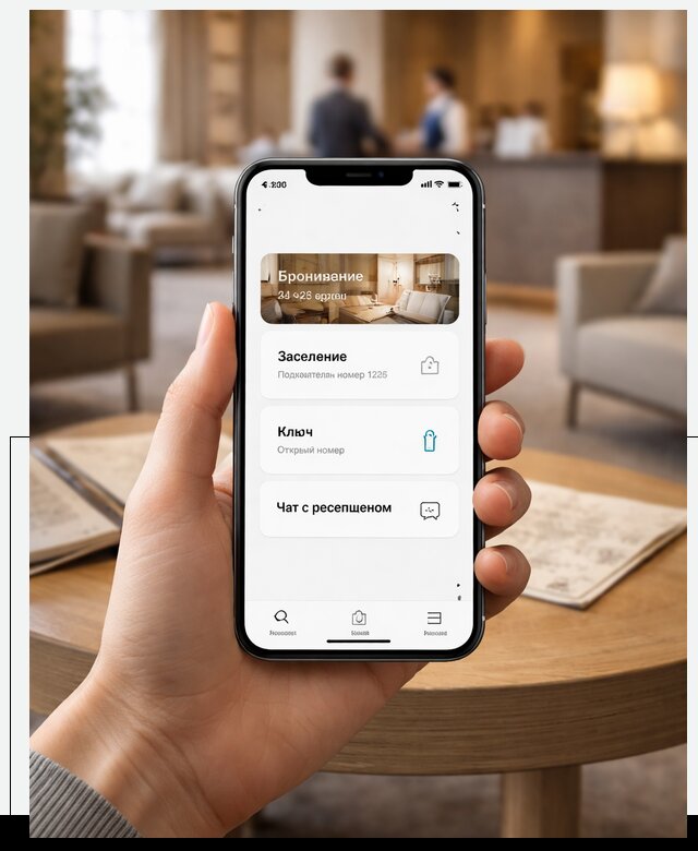 Мобильное приложение для гостей отеля в Костомукше, управление сервисом